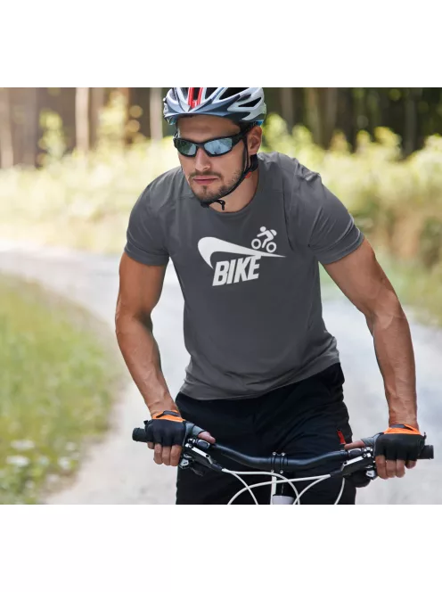 Bike póló, kerékpáros póló, biciklis ajándék, sportos póló, kerékpár sziluett