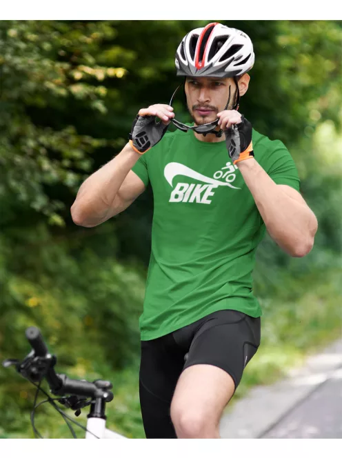 Bike póló, kerékpáros póló, biciklis ajándék, sportos póló, kerékpár sziluett