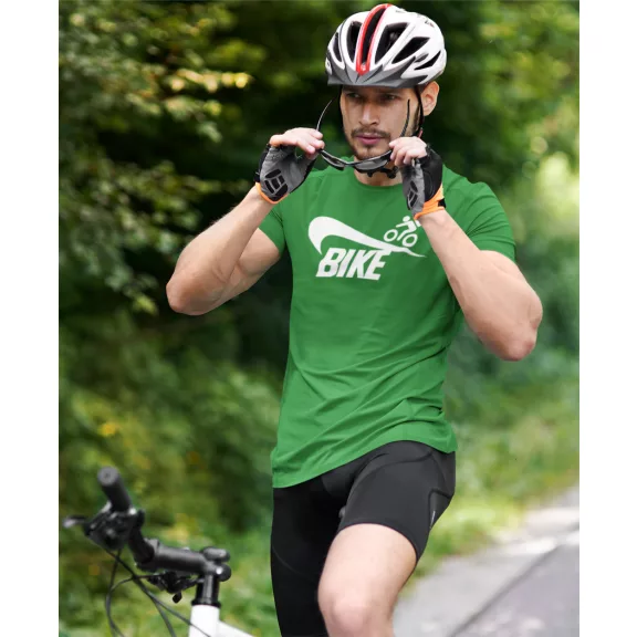 Bike póló, kerékpáros póló, biciklis ajándék, sportos póló, kerékpár sziluett