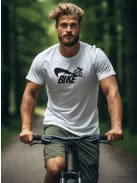 Bike póló, kerékpáros póló, biciklis ajándék, sportos póló, kerékpár sziluett