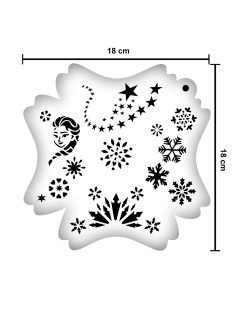 5 az 1-ben Frizbi arcfestősablon Winter Magic