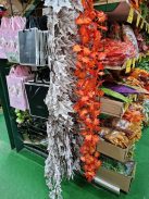 Szőlőlevél girland 240 cm narancs