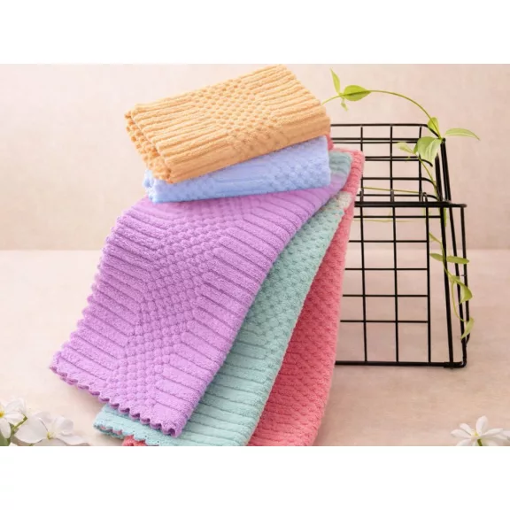 Színes mikroszálas kendők 5 darabos készlet 30x30 cm konyhai és otthoni tisztításhoz