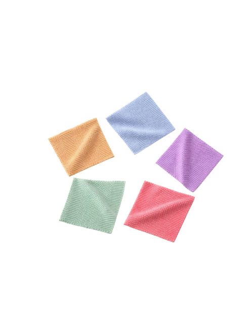 Színes mikroszálas kendők 5 darabos készlet 30x30 cm konyhai és otthoni tisztításhoz