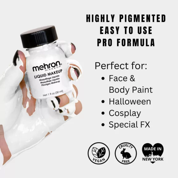 Mehron Folyékony fehér - Liquid White (130 ml)