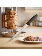 37 cm hosszú rozsdamentes sonka és gyros szeletelő kés, INOX pengével