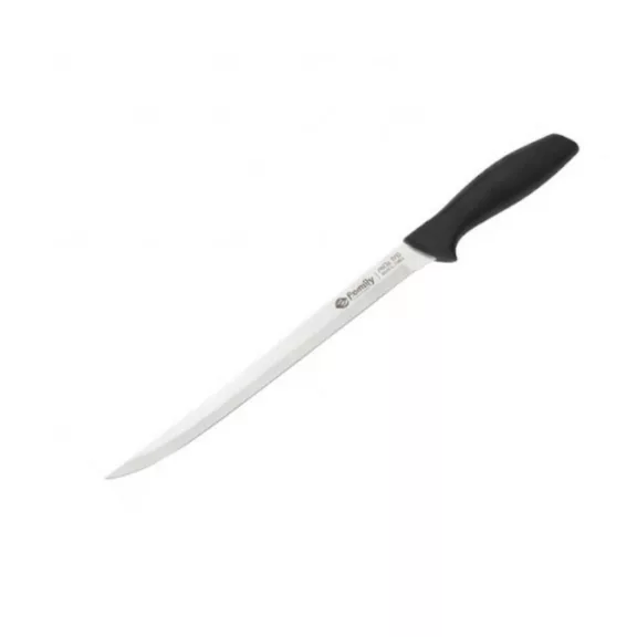 37 cm hosszú rozsdamentes sonka és gyros szeletelő kés, INOX pengével