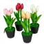 Élethű mű tulipán – Tartós és elegáns dekorációs cserepes virág