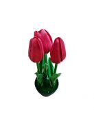 Cserepes mű tulipán 22 cm