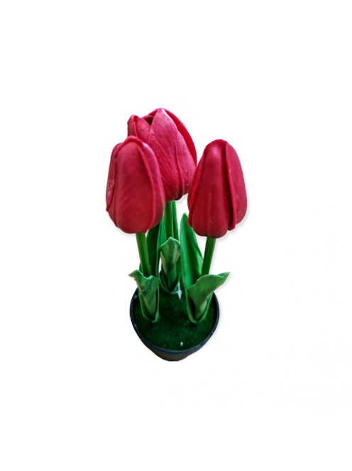 Cserepes mű tulipán 22 cm