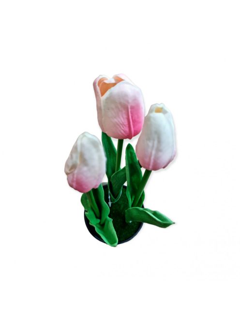 Cserepes mű tulipán 22 cm