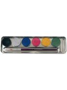 Eulenspiegel Gyöngyház arcfesték - 6 színű fém paletta "Pearlescent"