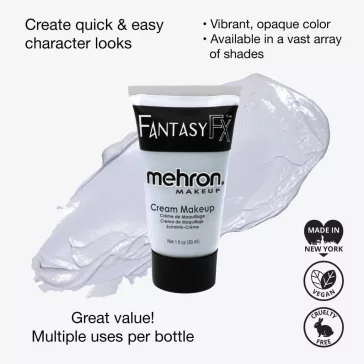 Mehron Fantasy FX Moonlight White krémes arcfesték tégelyben, élénk fehér színű professzionális arc- és testművészethez
