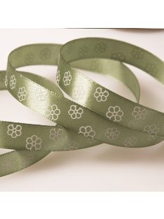 Virágmintás szatén szalagok - 12 mm több színben