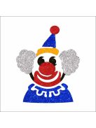 Glitter tattoo stencil - Clown