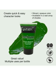 Mehron Fantasy FX Kelly Green krémes arcfesték tégelyben, élénk zöld színű professzionális arc- és testművészethez