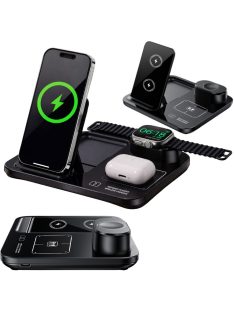 3 az 1-ben vezeték nélküli töltő telefonhoz, okosórához és fülhallgatóhoz