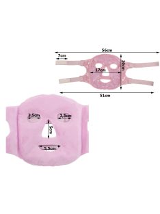 Rózsaszín hűsítő és melegítő gél arcmaszk, relaxációs szemkörnyékápoló borogatás gélgyöngyökkel