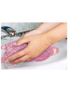 Rózsaszín hűsítő és melegítő gél arcmaszk, relaxációs szemkörnyékápoló borogatás gélgyöngyökkel