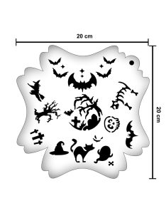 5 az 1-ben Frizbi arcfestősablon Halloween