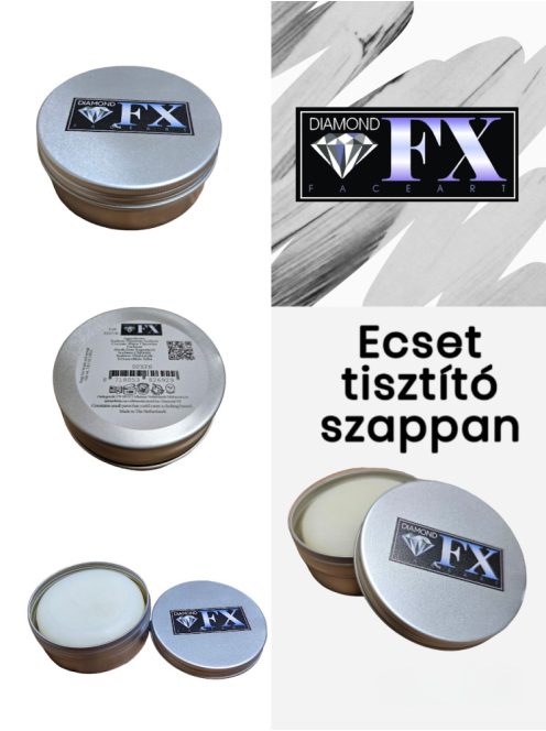 Ecset tisztító szappan fém dobozban - Diamond Fx 100gr