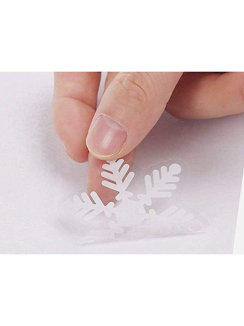 Karácsonyi ablakmatrica szett, karácsonyfa és hópehely minták, ünnepi díszítőmatrica üvegre, könnyen felragasztható és eltávolítható