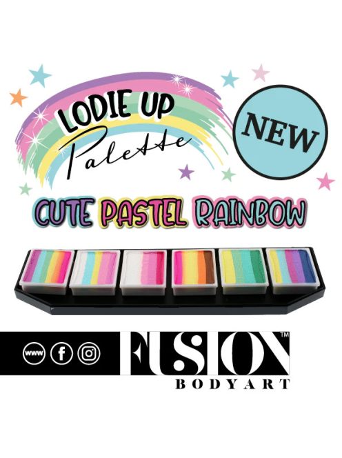 Fusion csíkos arcfesték paletta – Lodie Up Cute Pastel Rainbow