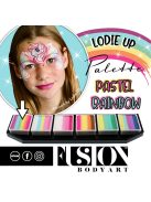 Fusion csíkos arcfesték paletta – Lodie Up Cute Pastel Rainbow