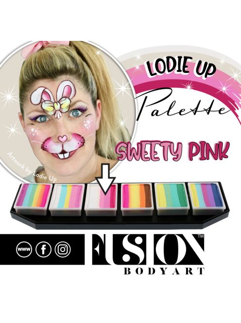 Fusion csíkos arcfesték paletta – Lodie Up Cute Pastel Rainbow