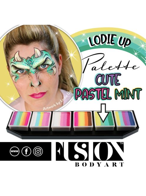 Fusion csíkos arcfesték paletta – Lodie Up Cute Pastel Rainbow