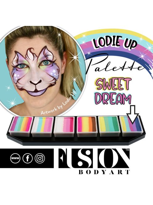 Fusion csíkos arcfesték paletta – Lodie Up Cute Pastel Rainbow