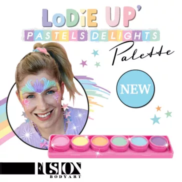   Fusion 6 pasztell színű arcfesték paletta - Elodie's Pastel Delights 