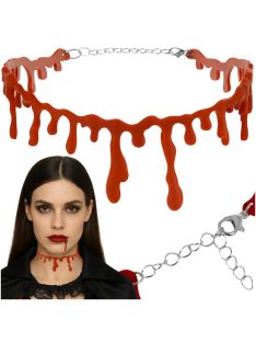  Véres Choker Nyaklánc Halloween Jelmezhez - Elvágott Torok Imitáció