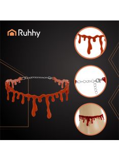  Véres Choker Nyaklánc Halloween Jelmezhez - Elvágott Torok Imitáció