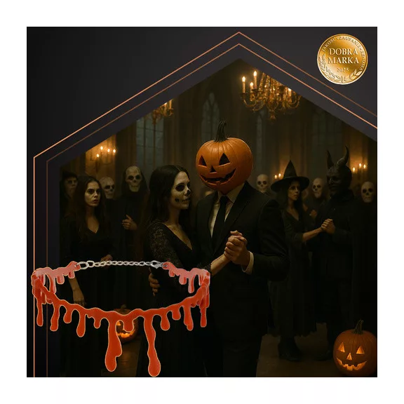  Véres Choker Nyaklánc Halloween Jelmezhez - Elvágott Torok Imitáció