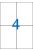Nyomtatható öntapadó etikett A/4-4db/ív