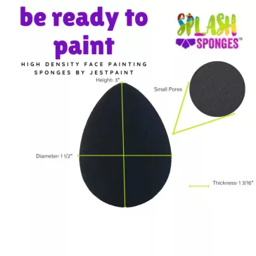 Sötétszürke Jest Paint Splash cseppszivacs arcfestéshez