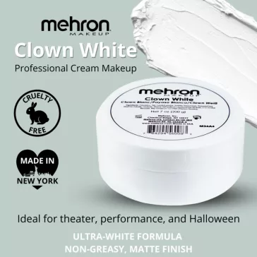 Mehron Clown White Large fehér arcfesték 200 grammos kiszerelésben