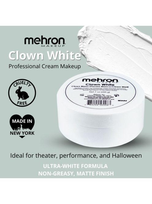 MEHRON Clown White - Bohóc fehér  (200 gramm)