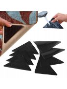 8 darabos csúszásgátló alátét szett szőnyegek és futószőnyegek alá, háromszög alakú, öntapadós padlóvédő