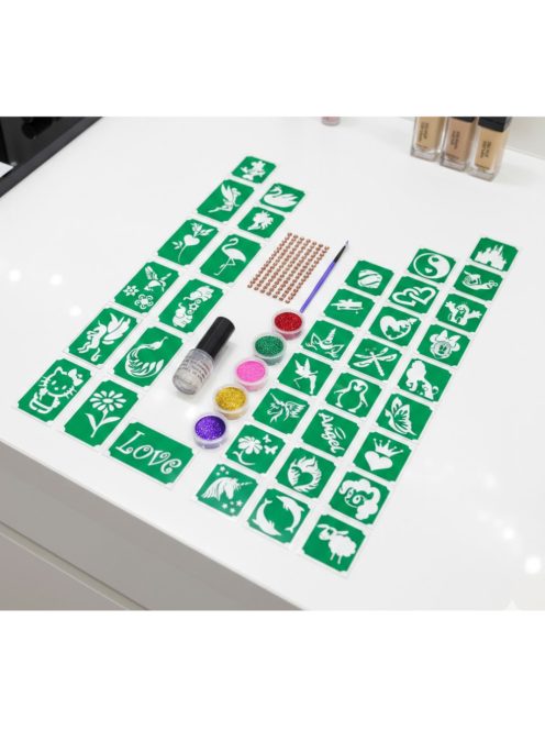 KiviArt csillámtetoválás készlet lányoknak lányos mintákkal