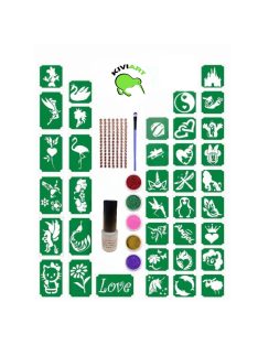 KiviArt csillámtetoválás készlet lányoknak lányos mintákkal