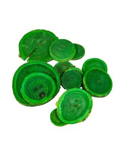 Fakorong zöld, csiszolt 5db/csomag - 0,3x4-8 cm