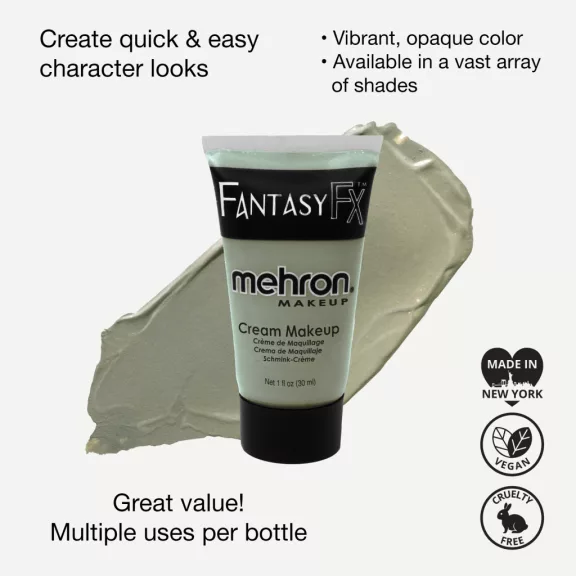 Mehron Fantasy FX Zombie Flesh (30ml) – Zöldes-szürke zombi arcfesték krém, vízbázisú