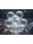 Átlátszó tölthető latex gömb lufi 30 cm dekorációhoz