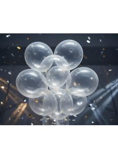 Átlátszó tölthető latex gömb lufi 30 cm dekorációhoz
