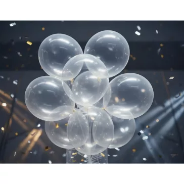 Átlátszó tölthető latex gömb lufi 30 cm dekorációhoz
