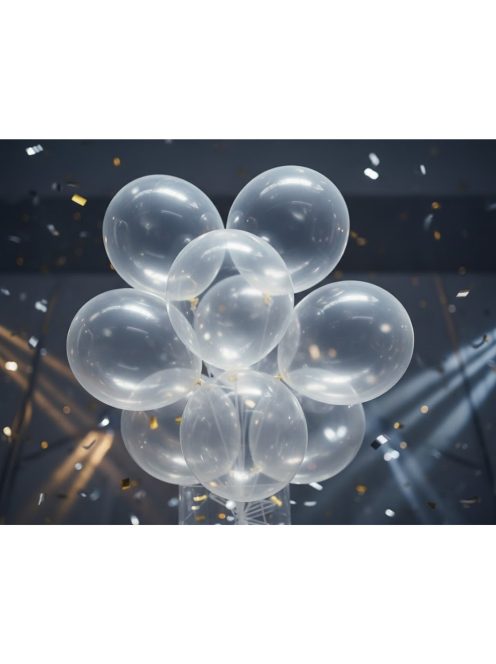 Átlátszó tölthető latex gömb lufi 30 cm dekorációhoz