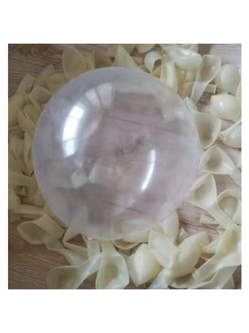 Átlátszó tölthető latex gömb lufi 30 cm dekorációhoz