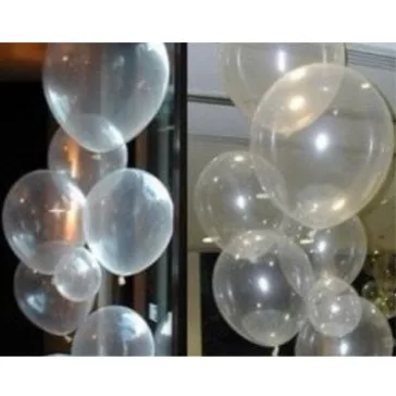 Átlátszó tölthető latex gömb lufi 30 cm dekorációhoz